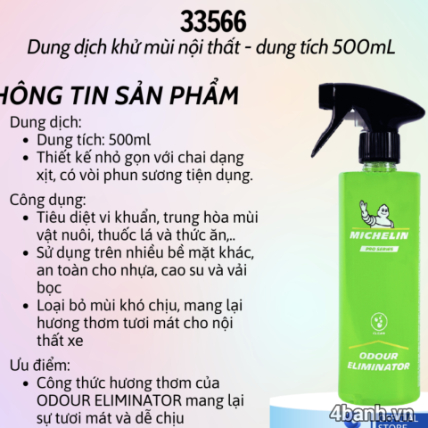 Chai khử mùi nội thất ô tô michelin-w33566 - 3