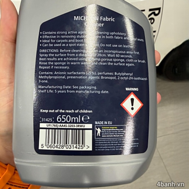 Chai vệ sinh đa năng michelin 31425 fabric cleaner dành cho ô tô - 3