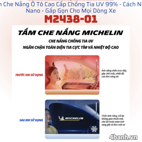 Bộ che nắng xe Ô tô Michelin M2438-01(set 4 cái)