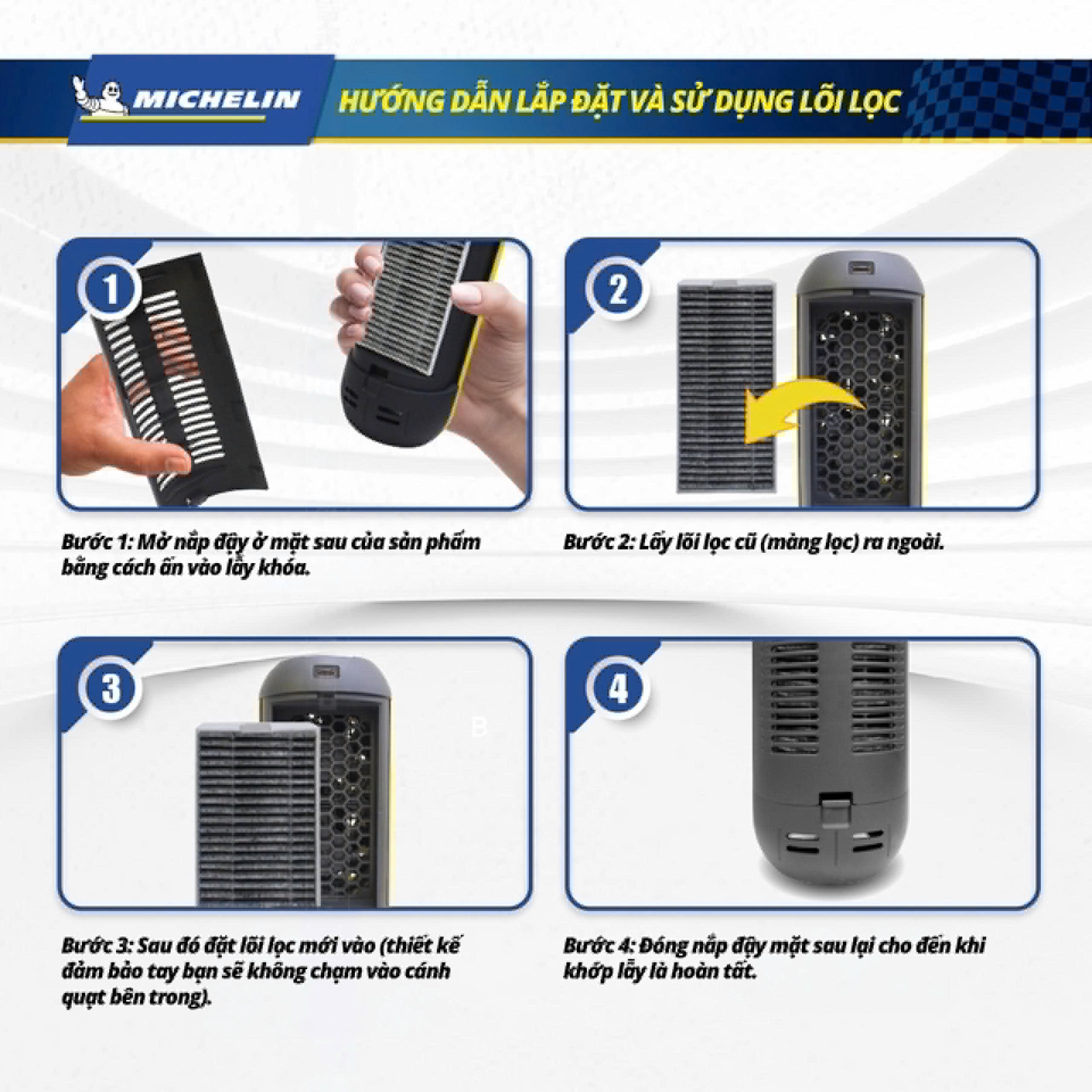 Máy lọc không khí Michelin ML79 cho Ô tô